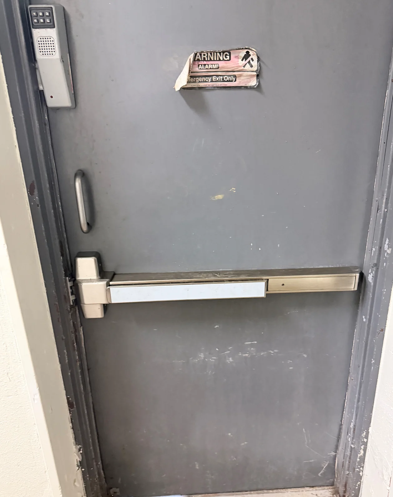 Commercial panic bar and exit door locksmith service by Falcon Locksmith in Denver, Colorado.